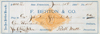«F. Berton & Co. check 1882»